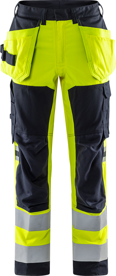 STRETCHBYXA FLAM 2267 ATHF VARSELGUL/MARINBLÅ STL D120