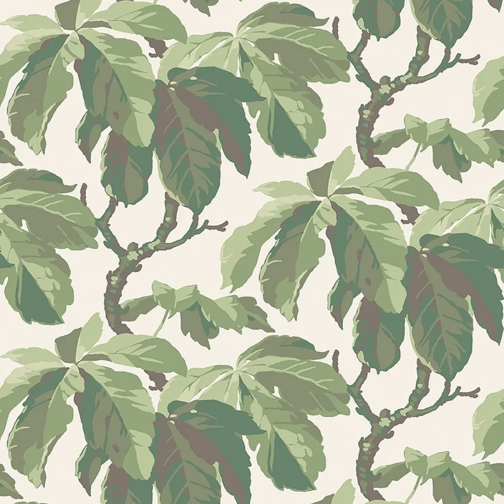 Tapet New Heritage Kastanj 4839 Grön Natur