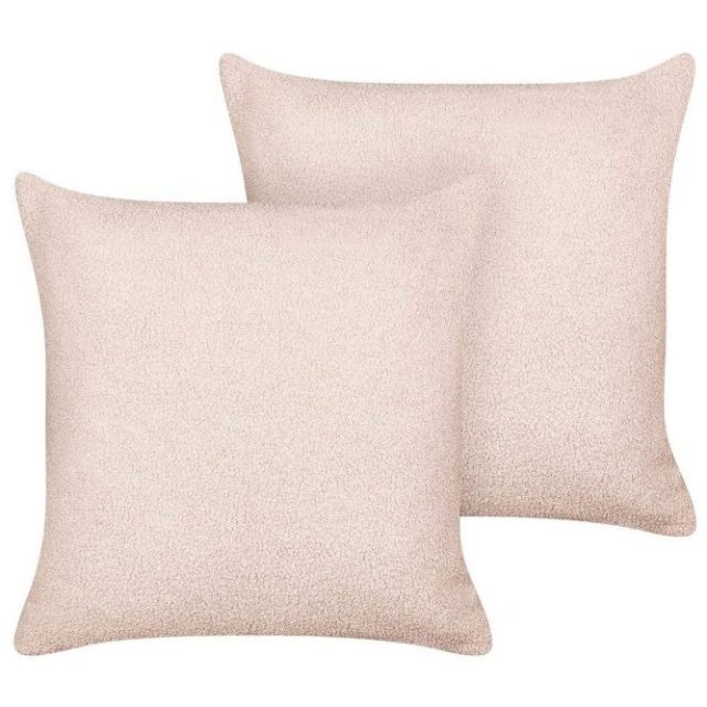Prydnadskuddar Leuzea set om 2 Rosa, 45x45 cm