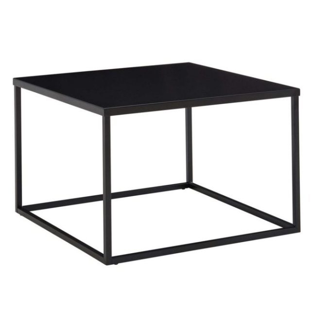 Soffbord Wohnling metall fyrkantig, modern stil Svart