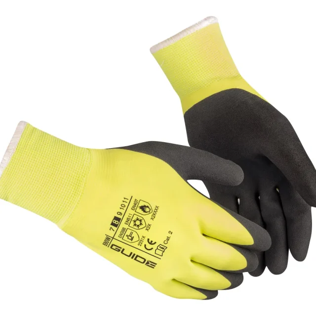 Guide Gloves 590W Handske latex, fodrad, vattentät 10
