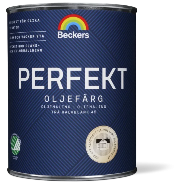 Beckers Perfekt Oljefärg halvblank Faluröd