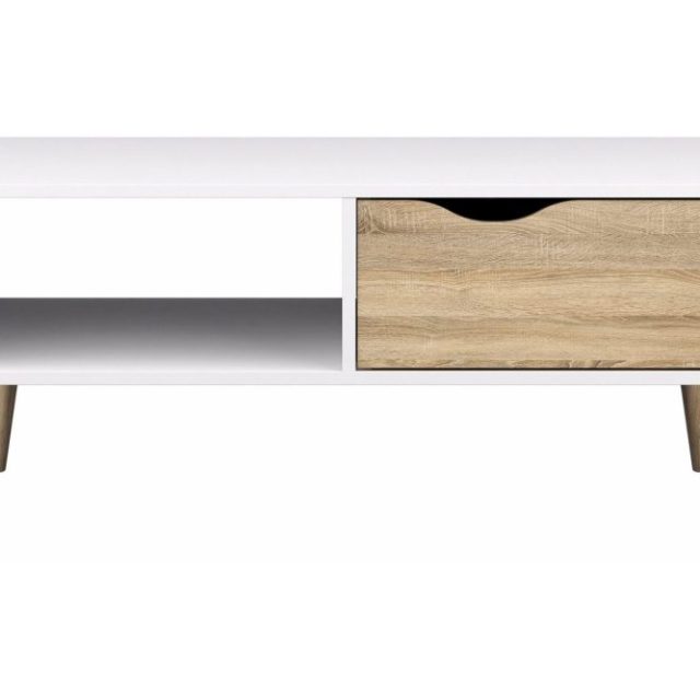 Delta Soffbord 99 cm med Förvaring Låda + Hylla