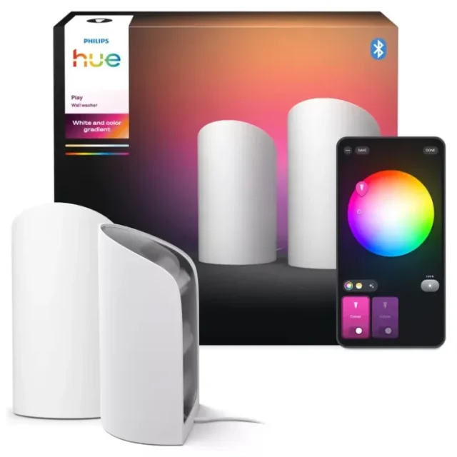 Philips Hue Play Wall Washer Bordslampa RGB, 1035 lm, 2-pack Svart