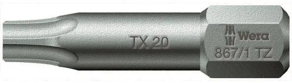 Wera 867/1 TZ Bits 25 mm, 1/4" sexkantfäste Storlek 40