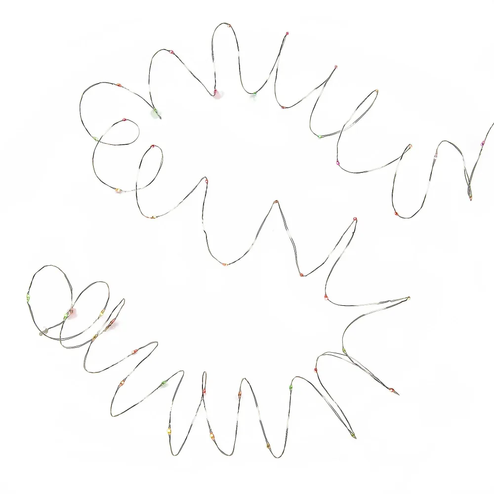 Konstsmide 6334-590 Ljusslinga färgskiftande, silverkabel 100 micro-LED, 9.9 m
