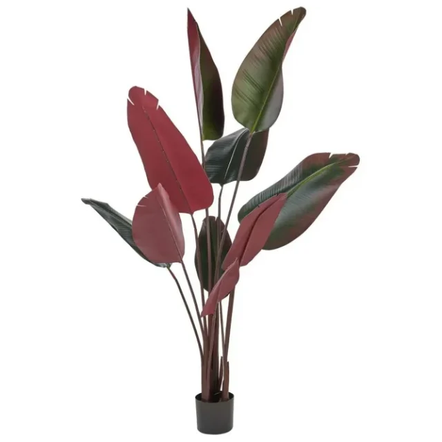 Konstgjord växt Banana Tree Grön/svart/röd, 95x95x170 cm