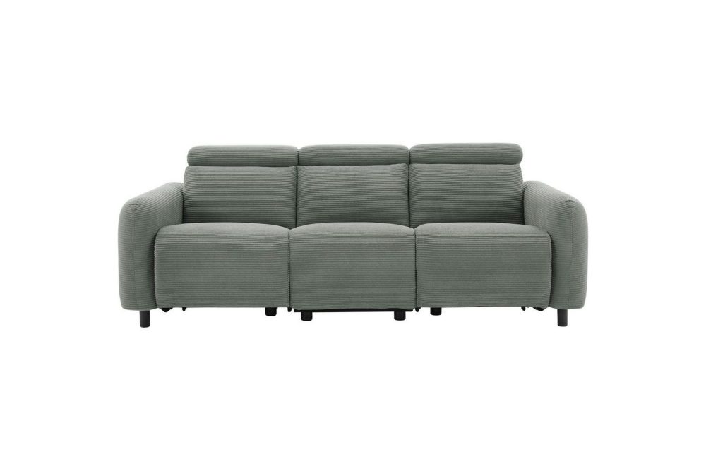 Reclinersoffa utan hörn Loft24 Skaane Reclinersoffa 3-sits Grå Manchester