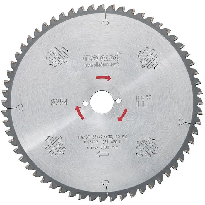 Metabo 628041000 Sågklinga 216x30 mm