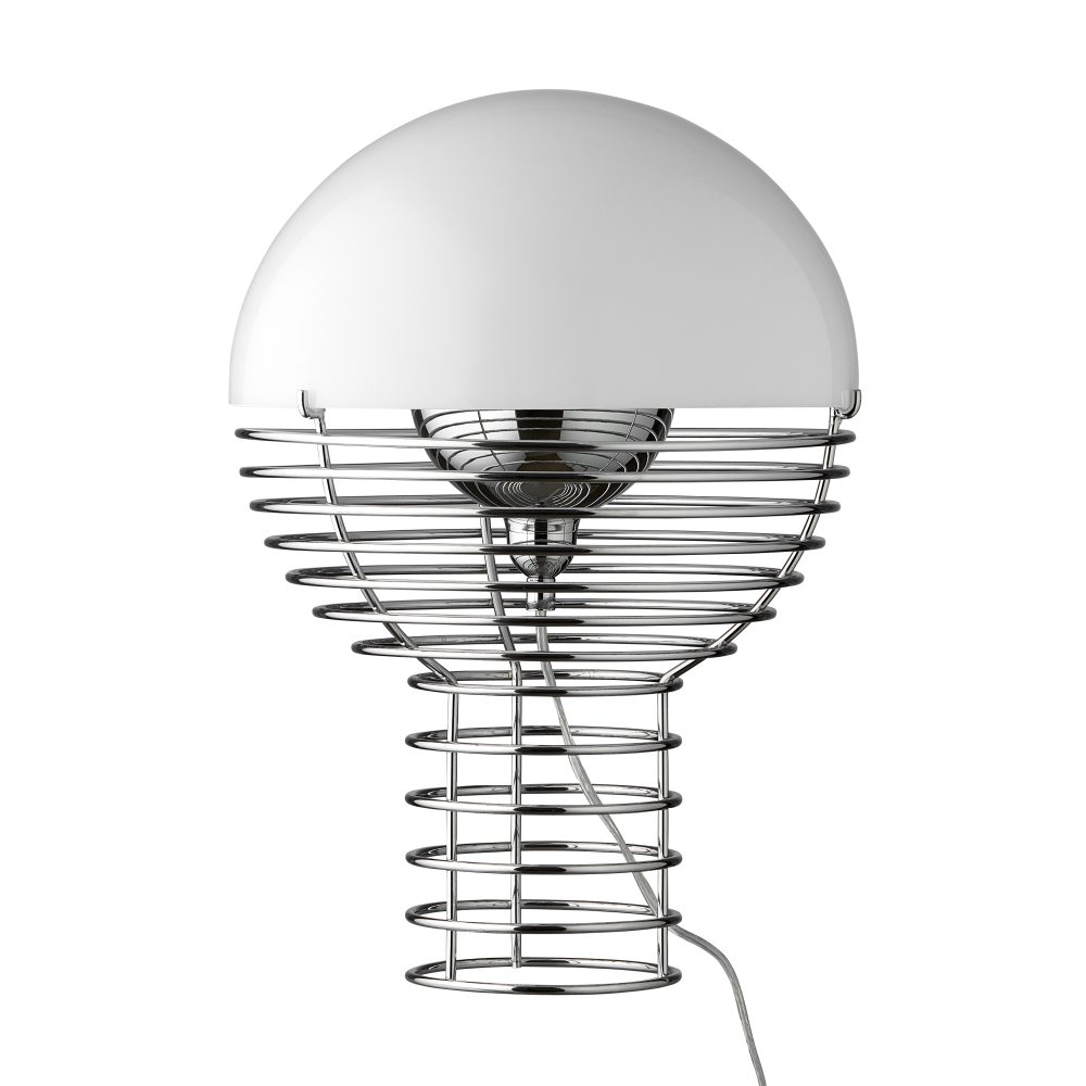 Wire bordslampa Ø40 cm, Vit