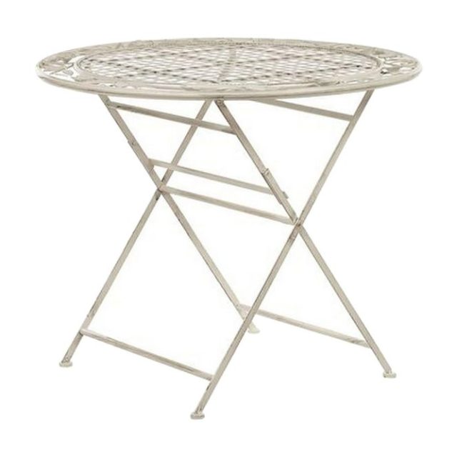 Trädgårdsbord krämvit BIVIO