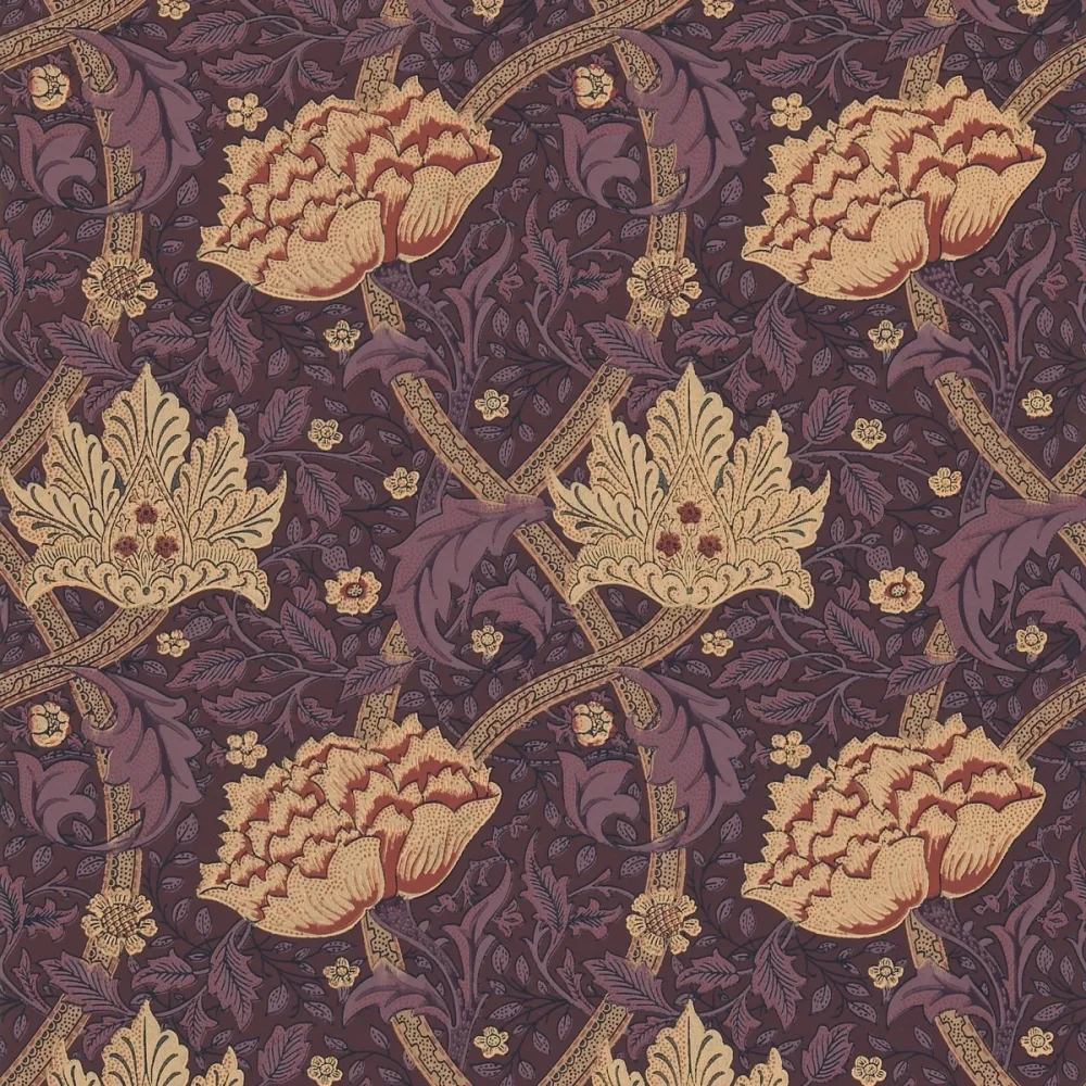 Morris and Friends Windrush Aubergine/wine Dmcw210492 Lila Tapet | Stuvbutiken - Bild 2
