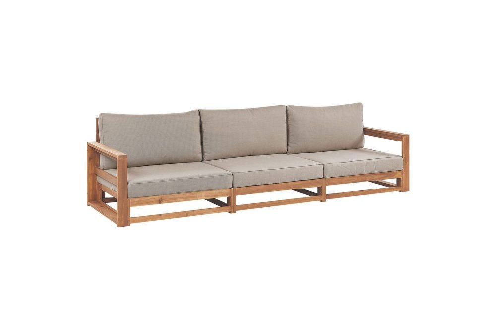 3-sitssoffa Timor Ljus trä/grått/beige, Ja