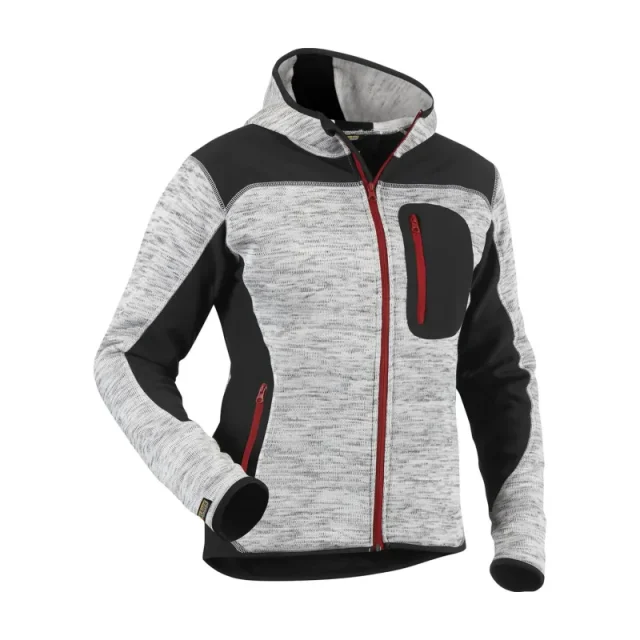 Blåkläder 493121179099XL Jacka dam, gråmelerad/svart, stickad Stl XL