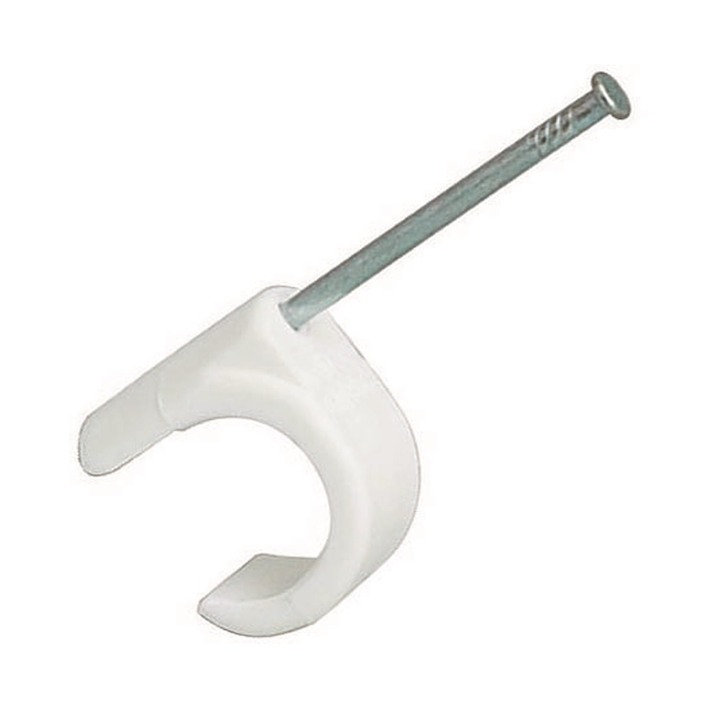 Spikklammer, För Kabel 22-26mm, 45mm, Vit, 50st, Malmbergs 1500831