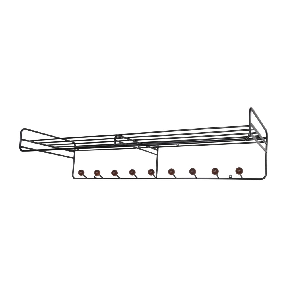 Bill Hat rack L hatthylla, Svart-mörkbrun