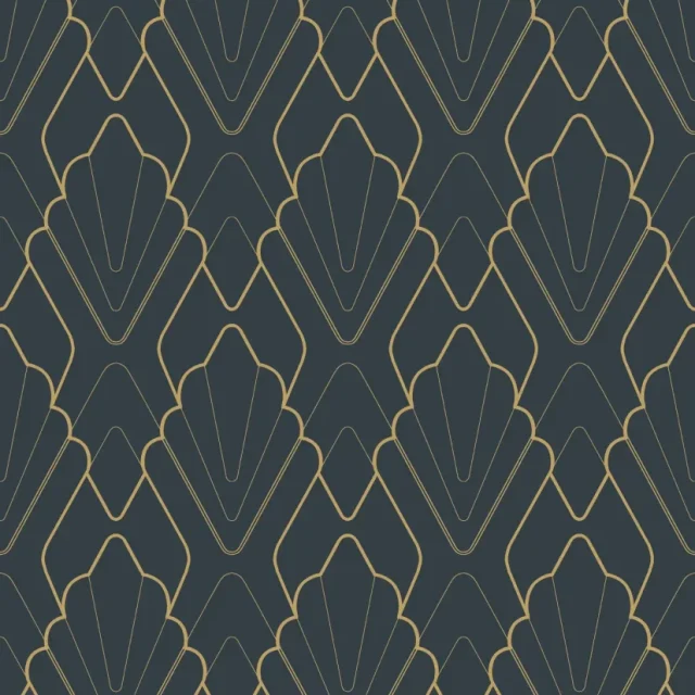Fiona Walldesign Fairy Tale 650211 Tapet Art Deco Style Blå