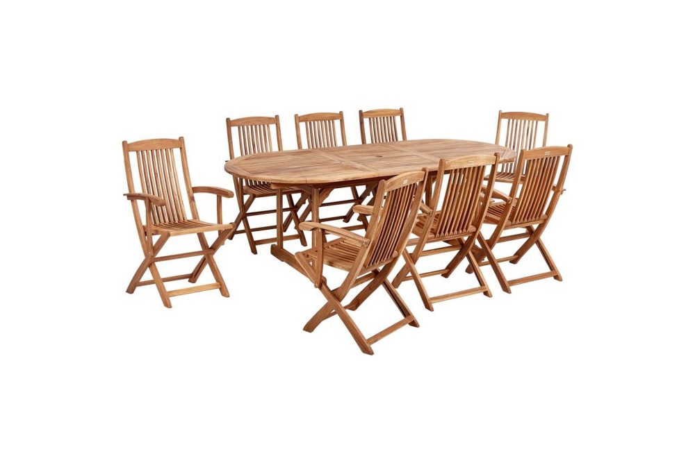 Matsalsset Maui II Ljus trä, 8-Sits