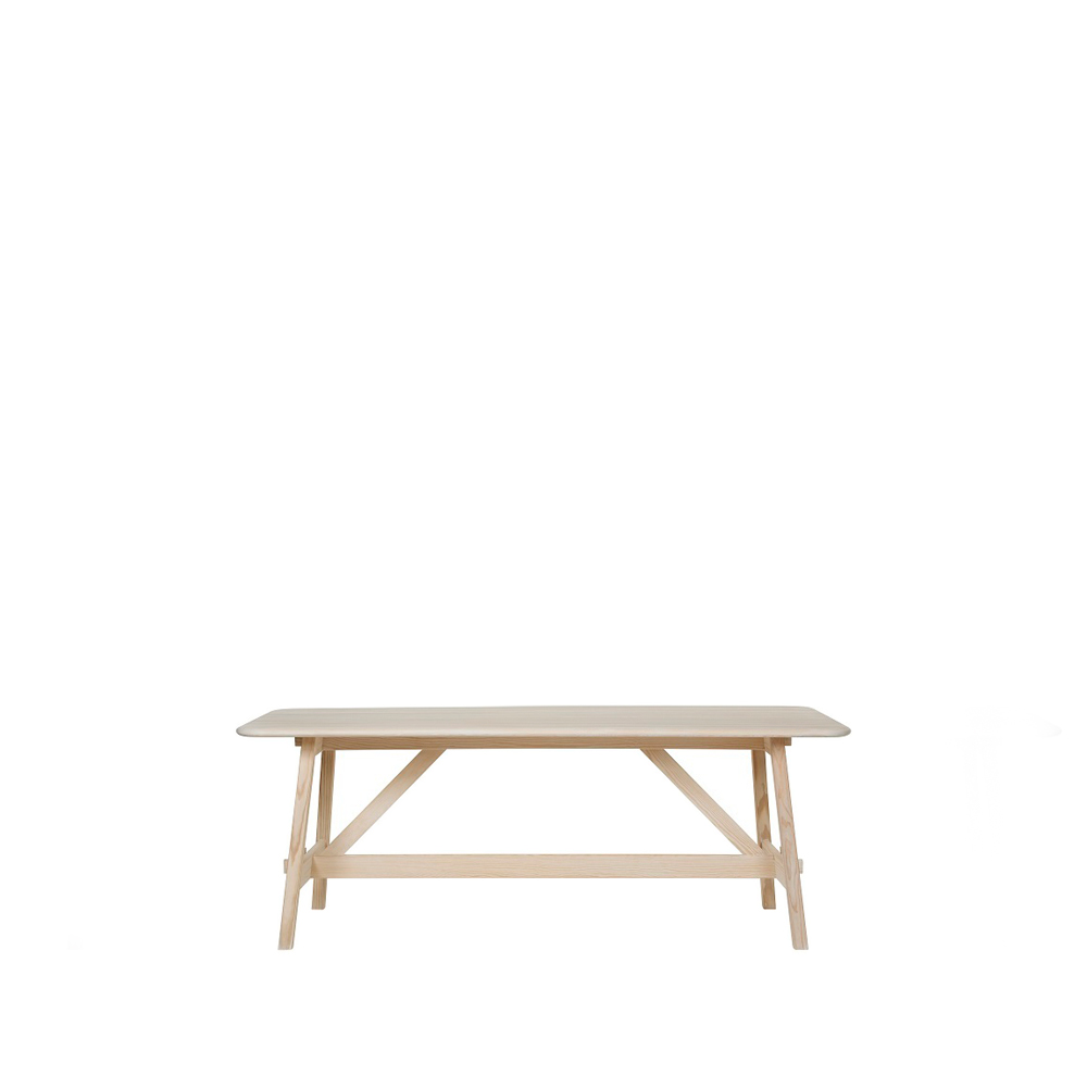 Landala matbord, Klar hårdvax furu 160x75 cm