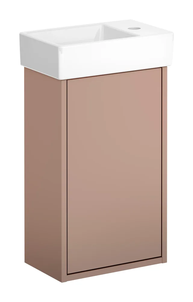Gustavsberg Artic Small GB71ACVC34TL38R Kommodpaket askgrå/mattsvart, 36 cm, höger Askgrå/mattsvart