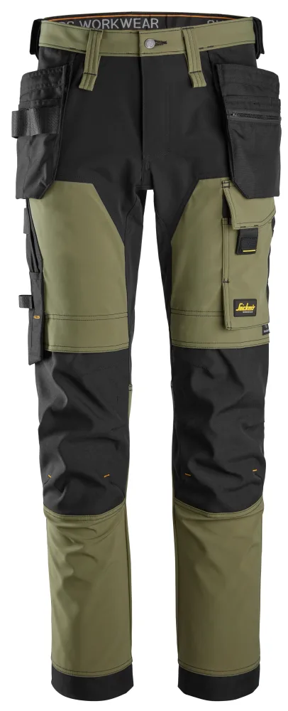 Snickers Workwear 6275-3104 Arbetsbyxa khakigrön/svart 50