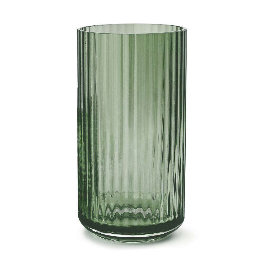 Lyngby vas glas grön, 20 cm
