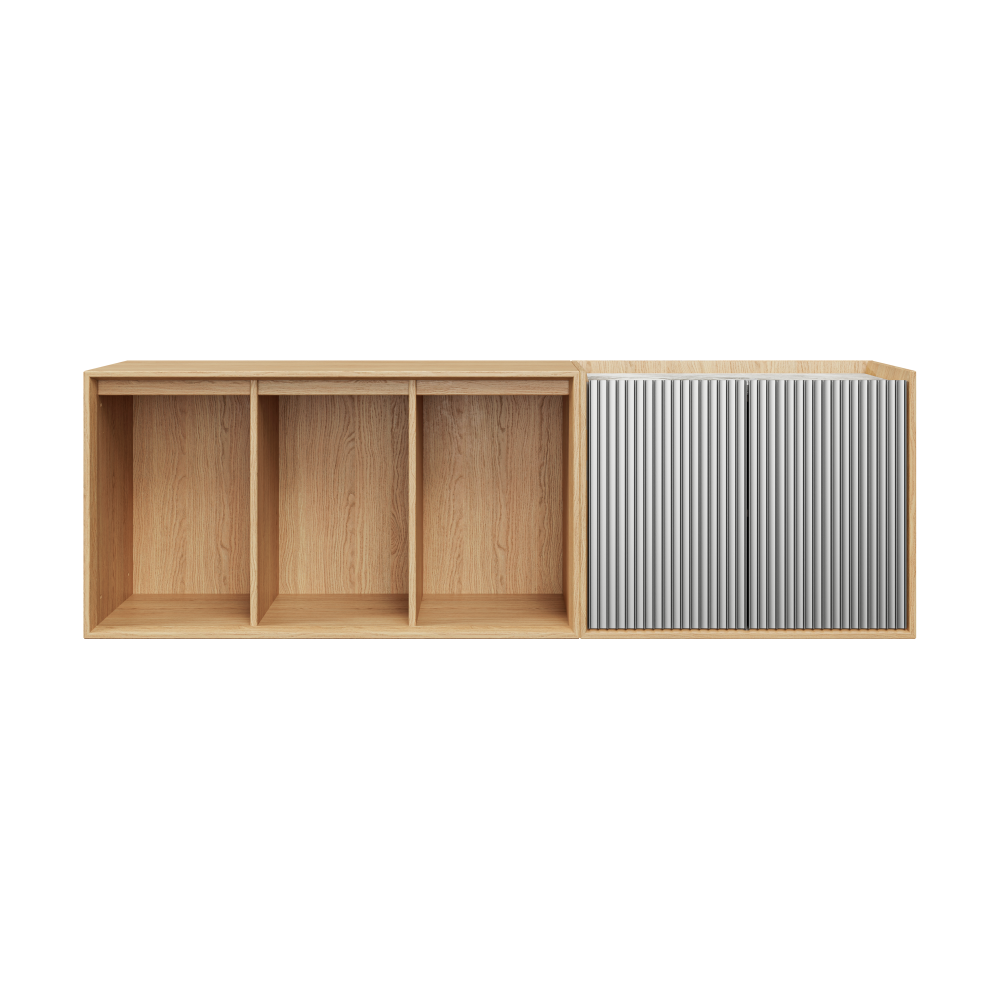 Vipp Cabinet H5 sideboard, Light oak-marble, doors