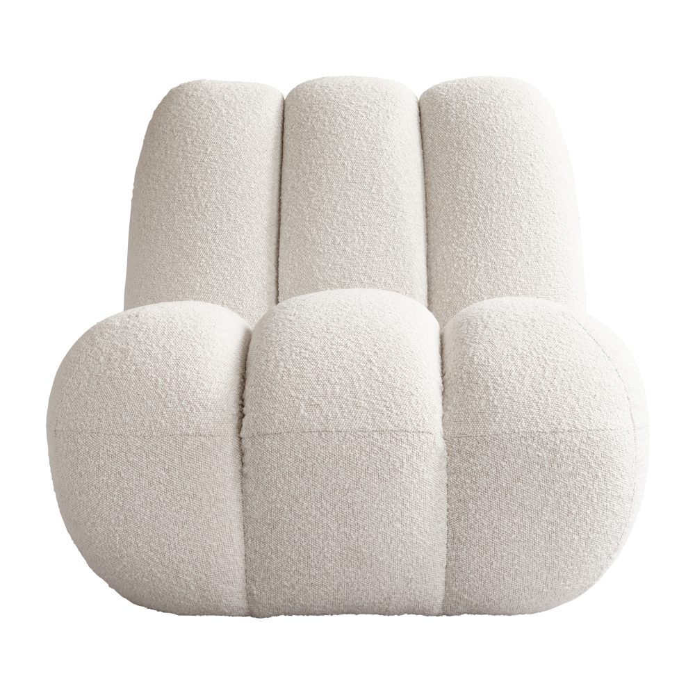 Toe loungefåtölj bouclé, Off-white