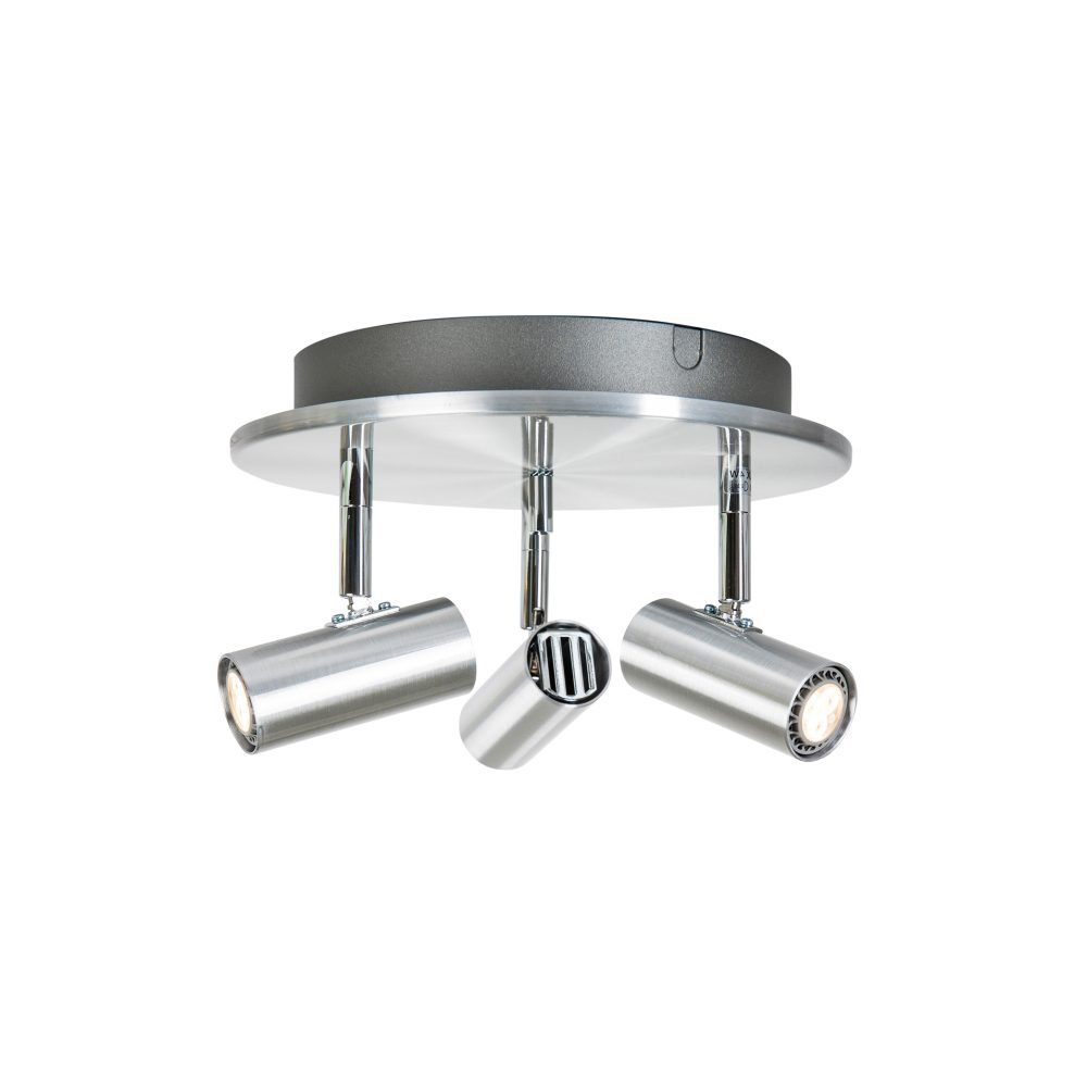 Cato rund takspotlight 3, Aluminium