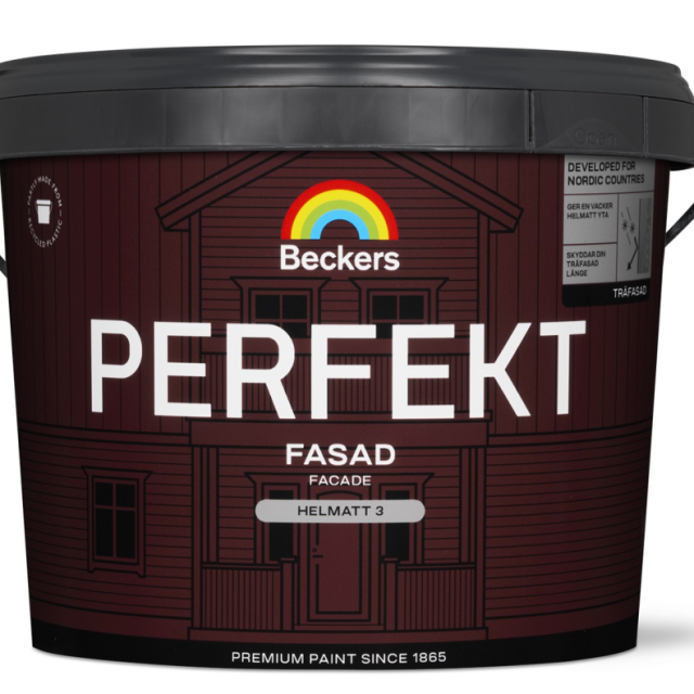 PERFEKT BECKERS HELMATT SVART 1L, TRÄFASADFÄRG