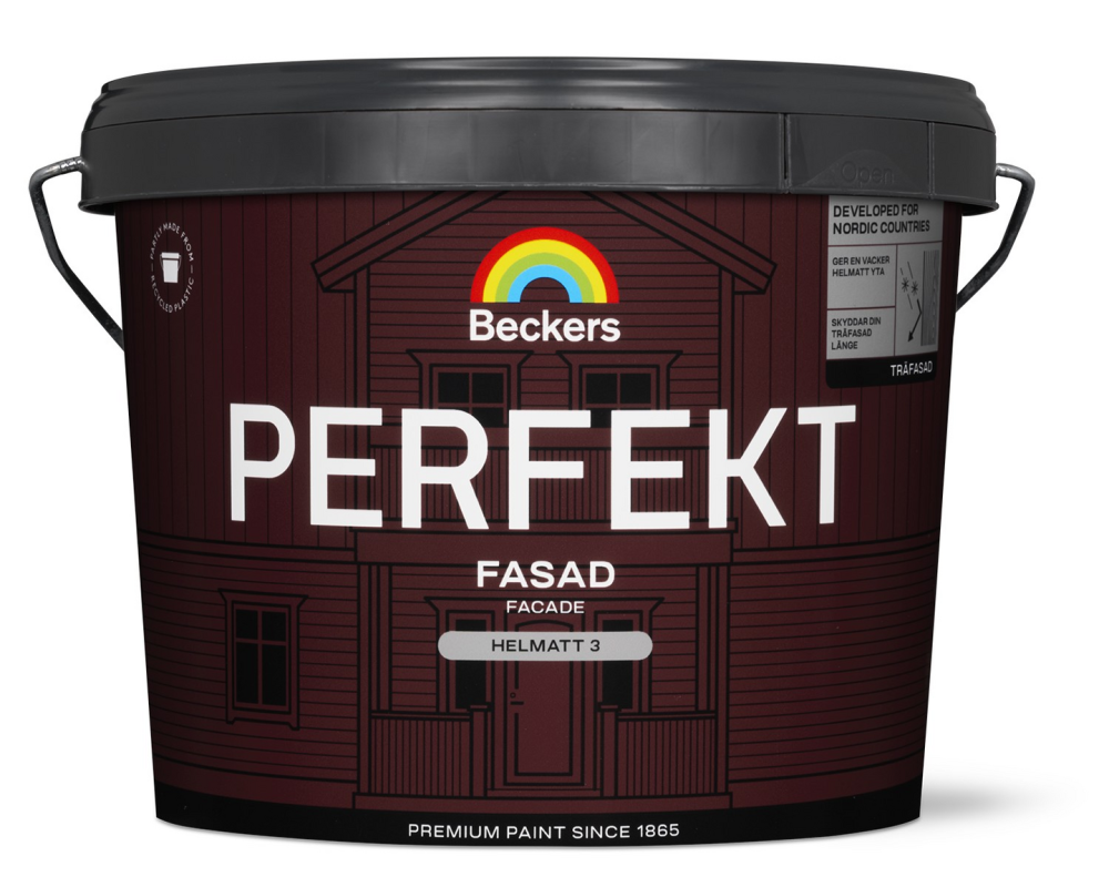 PERFEKT BECKERS HELMATT SVART 1L, TRÄFASADFÄRG