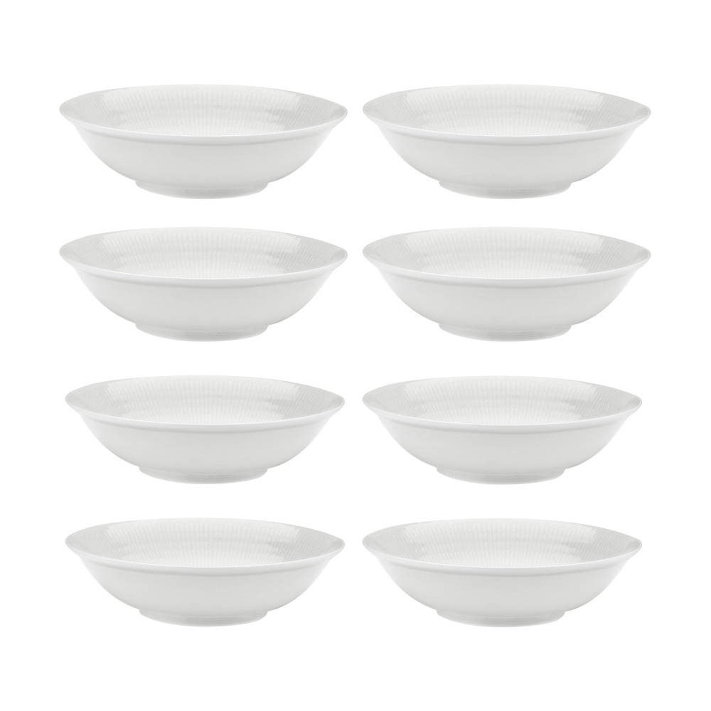 Swedish Grace djup tallrik Ø19 cm 8-pack - Snö (vit)