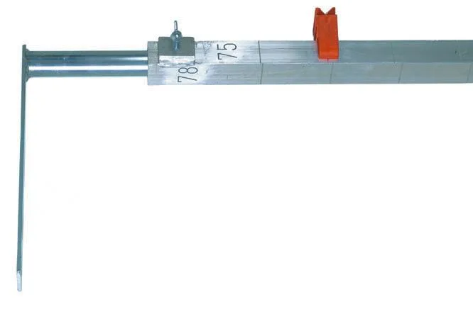 Bjärnums Redskap 960034 Murarkäpp 2 m, fyrkantig aluminiumprofil