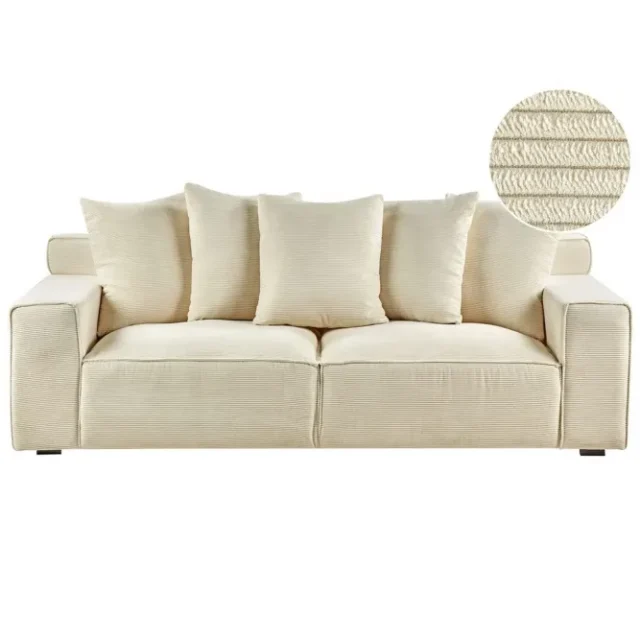 3-sitssoffa Viskan Beige, Manchestertyg