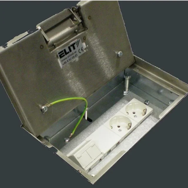 Elit 1174738 Golvbox 2 fack, 8 uttag