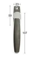 Habo 2162 CH Fönsterhandtag förkromad zink Höger modell