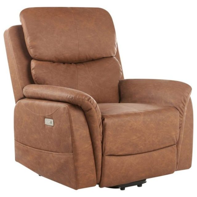 Elektrisk reclinerfåtölj Glorie Brun