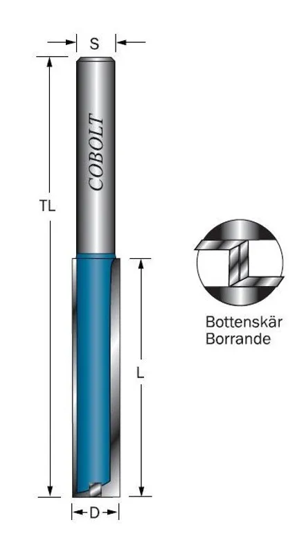 Cobolt Notfräs D=8 L=30 TL=80