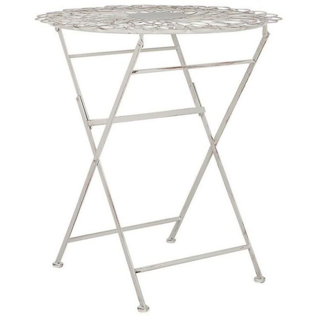 Alanya Runt Hopfällbart Cafébord och Bistrobord Utomhus 70 cm Metall