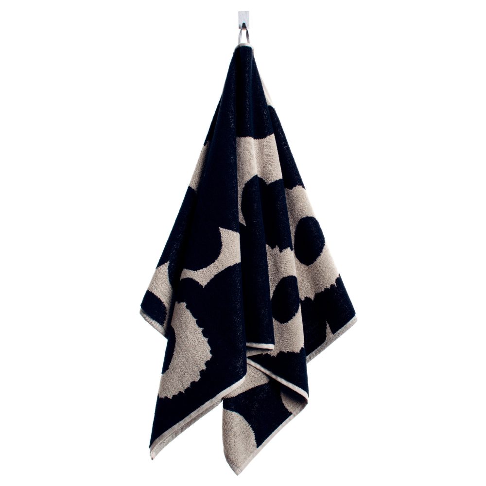 Unikko handduk svart-sand, handduk