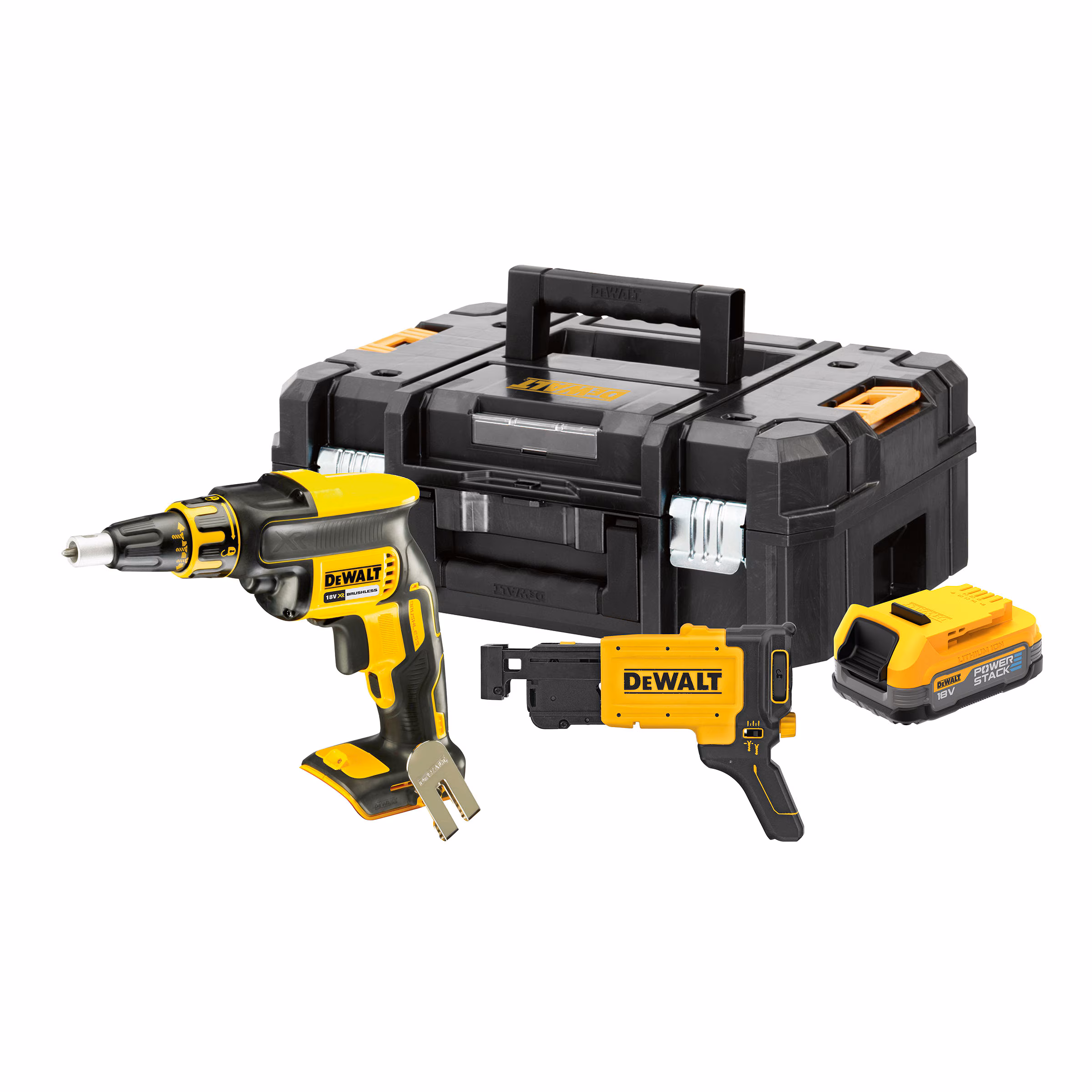 Kjøp Dewalt Gipsplateskrutrekker DW DCF620E1K 18V XR, 1 stk Powerstack-batteri.