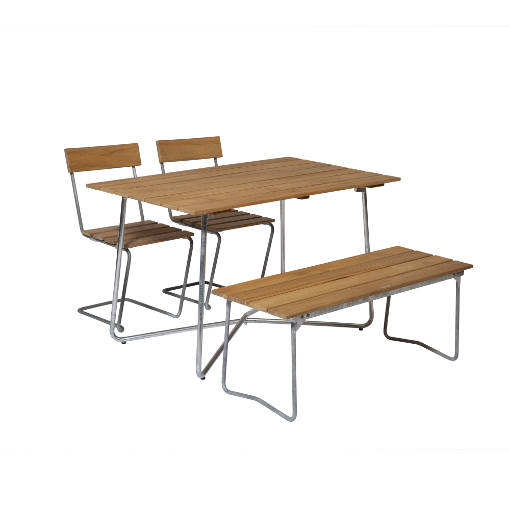 Grythyttan matgrupp B25A + 2st Stol 1 + Bänk 8 teak