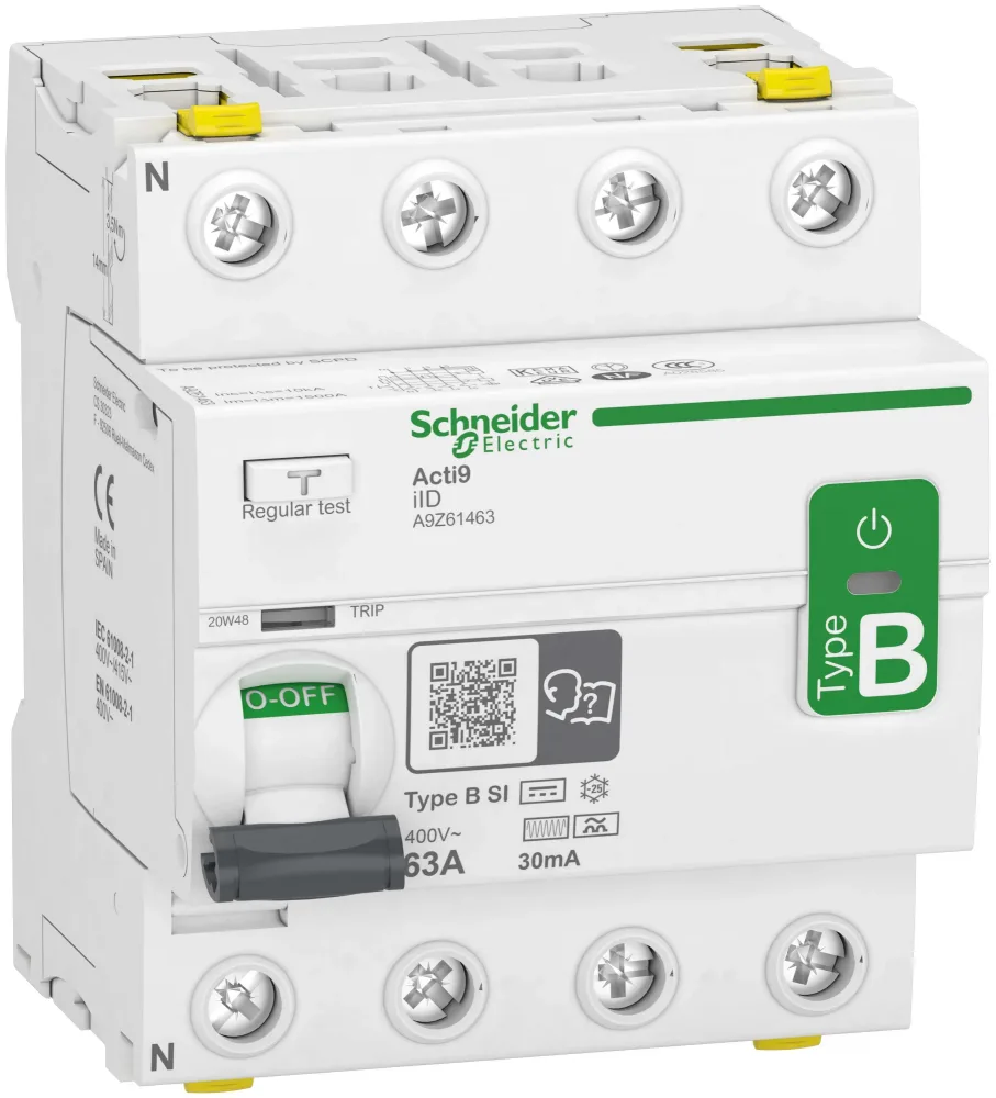 Schneider Electric Acti9 iID Jordfelsbrytare B-SI, 4-polig 40A, 300mA