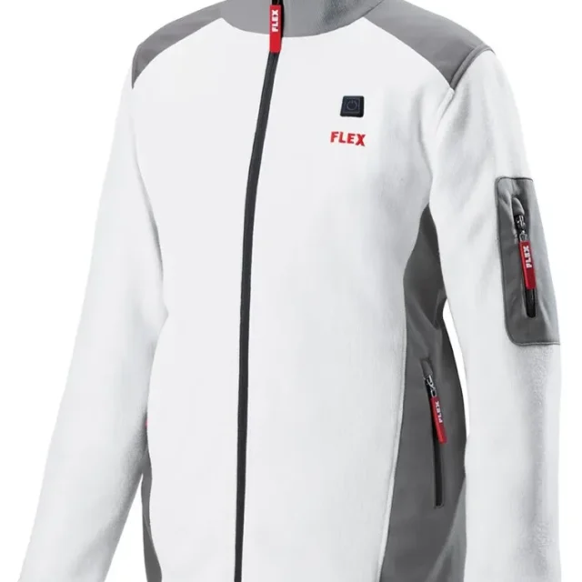 Flex TFH Värmejacka vit, fleece, utan batteri och laddare M