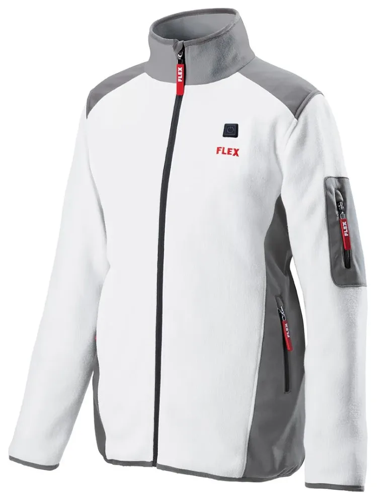 Flex TFH Värmejacka vit, fleece, utan batteri och laddare M