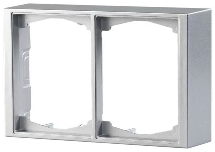 ABB Impressivo Förhöjningsram 2-vägs, aluminium 2-fack - Bild 2