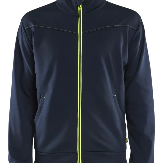 Blåkläder 336225261098XXL Tröja vit/grå, helzip Vit/grå