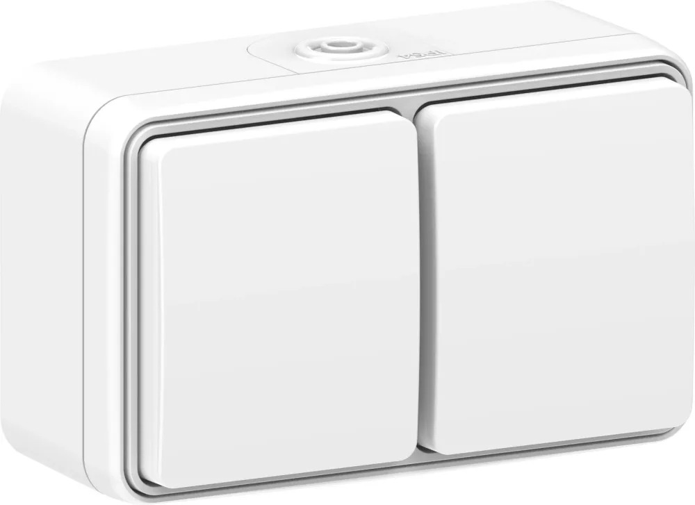 Gelia Connect 2 Home Vägguttag utanpåliggande, jordat, kapslat 2-vägs - Bild 2