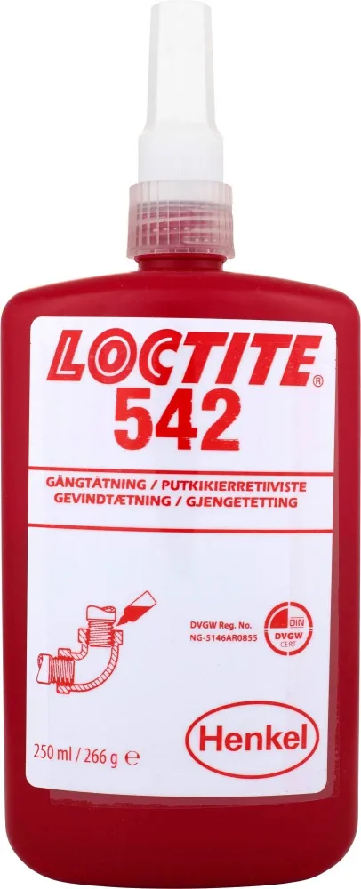 Loctite 542 Gängtätning för hydraulik och tryckluft, medelhög 250 ml - Bild 2