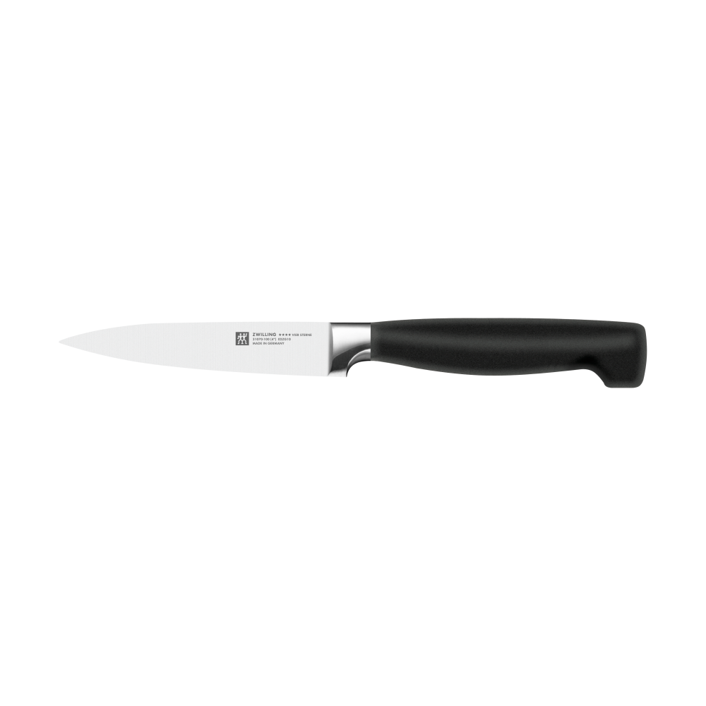 Zwilling Four star skalkniv 10 cm, Svart-rostfritt stål